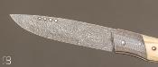 Couteau "1820 Berthier" par Anthony Brochier - Damas Mosaïque et pulpe de mammouth