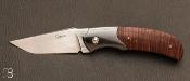 Custom folding knife by Stéphane Sagric - Gidgee and blade in RWL34