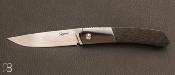 Custom folding knife by Stéphane Sagric - Carbon fiber and Zirconium