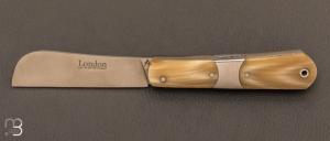 “London 9cm” 14C28N knife and blond horn by Fontenille-Pataud