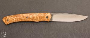 Couteau " 1820 "  piémontais par Julien Maria - XC75 et Loupe de filaire