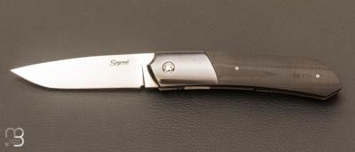 Custom "Intermezzo" knife by Stéphane Sagric - Carbon fiber and Zirconium