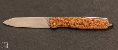 Custom "NGC5005" knife by Atelier Altaïr - Curly birch and N690