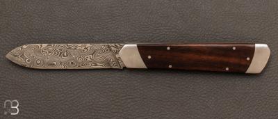 Pradel Damascus and ironwood knife by Fontenille-Pataud