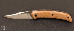 Couteau de poche front flipper par MG Coutellerie Marc George - Micarta et San Ma