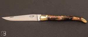 Couteau " Laguiole 13 cm " par La Bonne Trempe - Cep de vigne stabilis et 14c28N