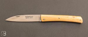 Le Sanflorin boxwood folding knife by Bruno Coupat