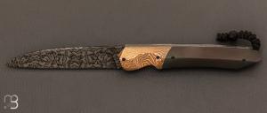   Couteau "  Balrog L  " Zirconium et Damas par Florian Keller