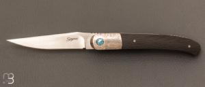  “ Interpretation Laguiole ” Custom knife by Stéphane Sagric - Sidecut carbon fiber and RWL-34