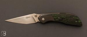 Custom “Viper” knife by Stéphane Sagric - Fatcarbon® and Zirconium