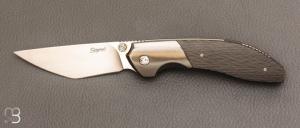 Custom “Ghost” knife by Stéphane Sagric - Carbon fiber and Zirconium