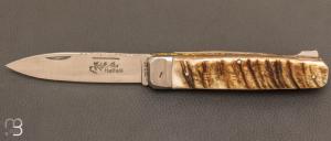 Couteau  "  Chasse Hallali  " 14 cm - corne de Blier par Douris-Chastel