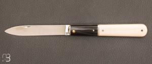  Couteau  " Effil "  par Adrien Vautrin - Mammouth et corne noire