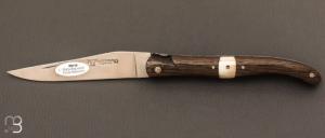  Couteau Laguiole en Aubrac 12 cm plein manche en morta et phacochre