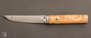 Couteau  "  Tanto  Small " rable Ngundo et lame forge acier C130 de Jean Paul Sire