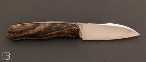 Couteau  " custom " pliant par David Lespect - Ébène blanc du Laos et C105