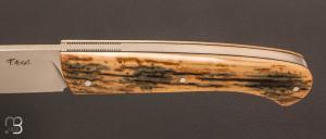 Couteau  " Coriass " custom Mammouth stabilisé et 90mcv8 par Frédéric Augé