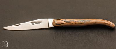Couteau Laguiole en Aubrac 12 cm plein manche en crote de mammouth