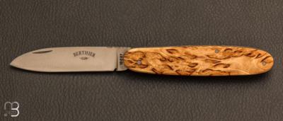 Couteau de poche modle "Navette" par Berthier - Bouleau et lame inoxydable