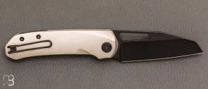   Couteau  "  Divo Buzz " par Divo Knives - Titane - Blackwashed blade