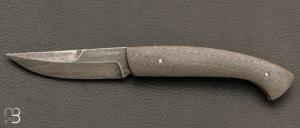 Couteau de poche 1515 pice unique - Full Damas Vegas Forge Herringbone