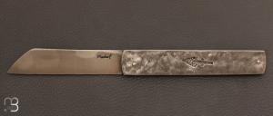 Couteau "  style Higonokami " Sapin Cran Plat par Frdric Maschio