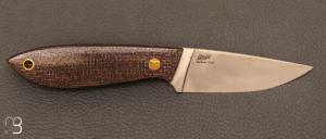 Couteau "Bobtail 80" fixe compact par Enzo - Micarta bison / 12c27
