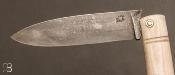  Couteau de poche à cran carré - Micarta blanc - Pierre Henri Monnet