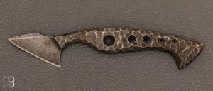 Couteau  " Neck knife " 80CrV2 Stonewashed textur de Eliott Robinson