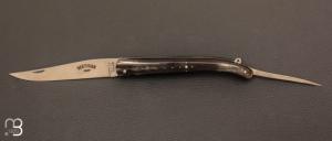 Couteau Aveyronnais Berthier 13cm 2 pices corne ronde