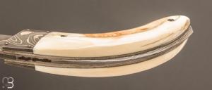  Couteau " Pièce unique " par Alain & Joris Chomilier - Damas carbone de Baker Forge et dent de phacochère