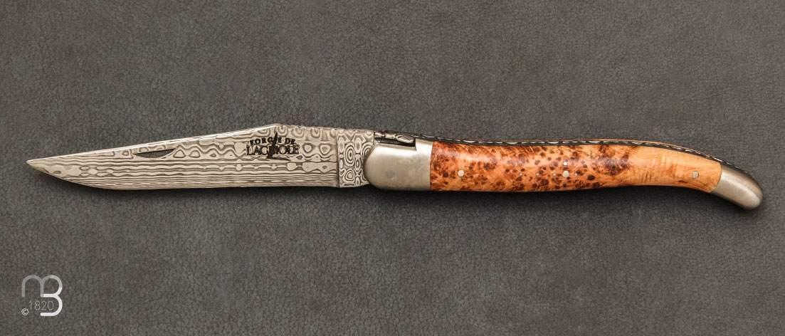 Couteau Laguiole Damas genévrier 12 cm par la Forge de Laguiole