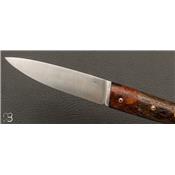 Couteau de poche Lombard Bois de fer et corne de bison fossile