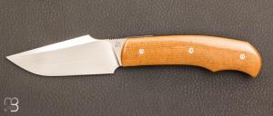 Couteau  "  New Hardy " custom par Rmi Lavialle - RWL34 et micarta Westinghouse