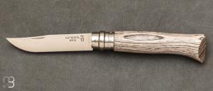 Couteau Opinel N08 Bouleau Lamell Gris