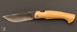     Couteau  "  Pimontais "  par Mickael Moing - Buis et lame forge 100Cr6