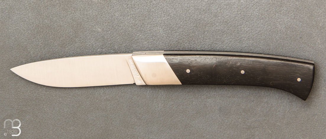 Rhôdanien knife ebony handle with bolster