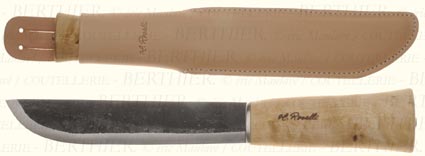 Couteau Leuku carbone bouleau / R150