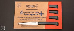Coffret 4 couteaux de table Bon Apptit + gris anthracite