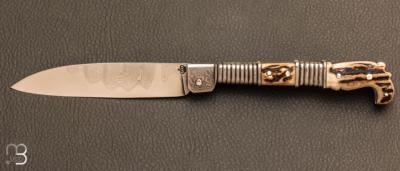 Couteau " 17 - 18 me Germanique " custom par Alex Dubois - Coutellerie Nuage