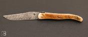 Couteau " Laguiole 13 cm" pice unique Damas et Mammouth par Rozelier Fabien- Ty Coutelier