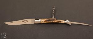 "Laguiole Berthier" pocket knife 12cm 3 pieces stag antler