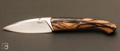 Couteau "Sonix" custom bne blanc et RWL34 par Frdric Aug