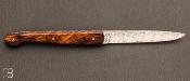 Couteau "   LE GRAND   "  manche en bois de fer et lame damas par Perceval
