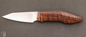 Couteau  "  Axys " custom par Thierry Savidan - Koa ond et RWL-34