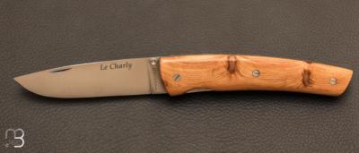 Couteau " Le Charly " en genvrier par Charles Couttier - Chevalerias