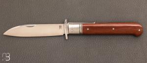 Couteau " Yssingeaux avec garde à bascule et palanquille  " RWL-34 et micarta par Romain Alvarez
