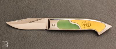 Couteau de poche custom "piscopale" par Charlie Bennica et Pascal Thomasset