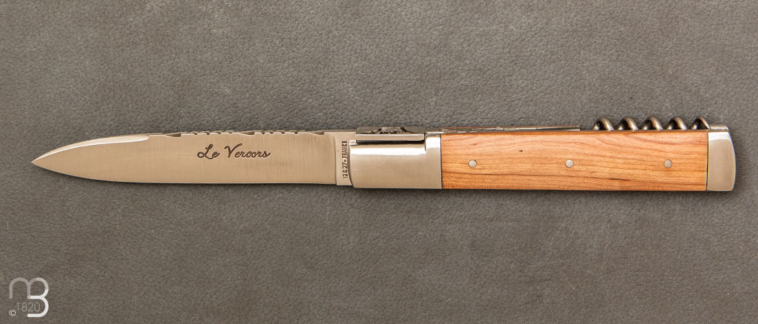 Couteau Vercors genévrier avec mitre et tire-bouchon