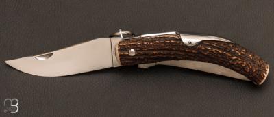 Couteau de chasse Cornillon 2 pices Bois de cerf par J. Mongin